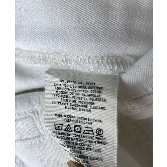 Pilcro Anthropologie High Rise Cropped White Denim Jeans Side Zip Size 30 NWT - Picture 13 of 14